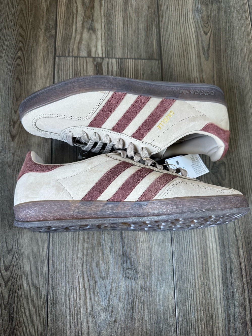 adidas Gazelle Indoor Men’s Suede Sneakers Beige Tan Brown JQ8387 Size 10
